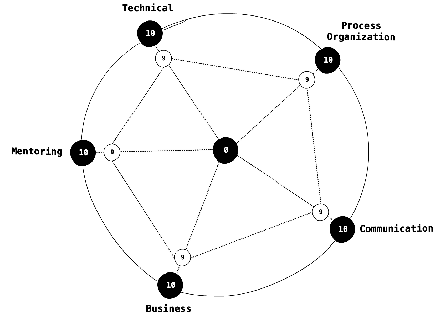 The Balance Wheel (Technical, Mentoring, Process, Business and Communication)